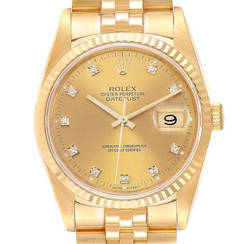 gold dial rolex datejust